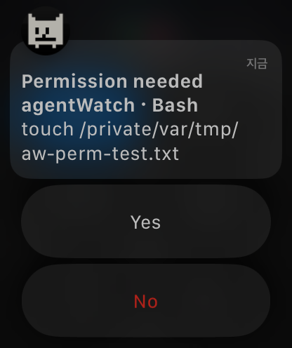 Apple Watch permission notification